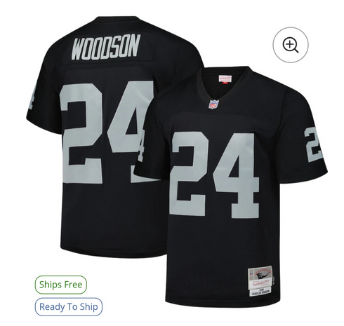 Men Oakland Raiders #24 Woodson black 2025 NFL jersey